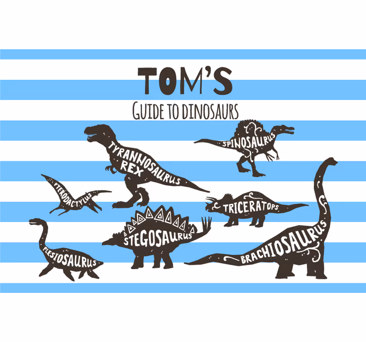 Roletai vaikų kambariui su personalizuotais dinozaurais - „Tenstickers“