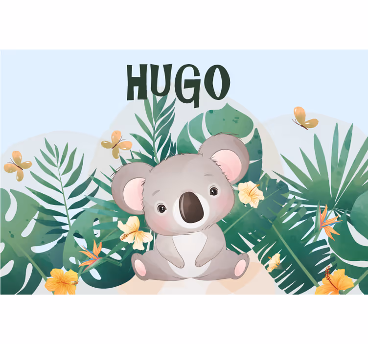 Roletai vaikų kambariui mielas koala berniukui su vardu - „Tenstickers“