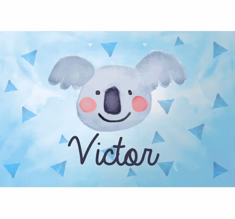 Roletai vaikų kambariui su koala ir vardu - „Tenstickers“