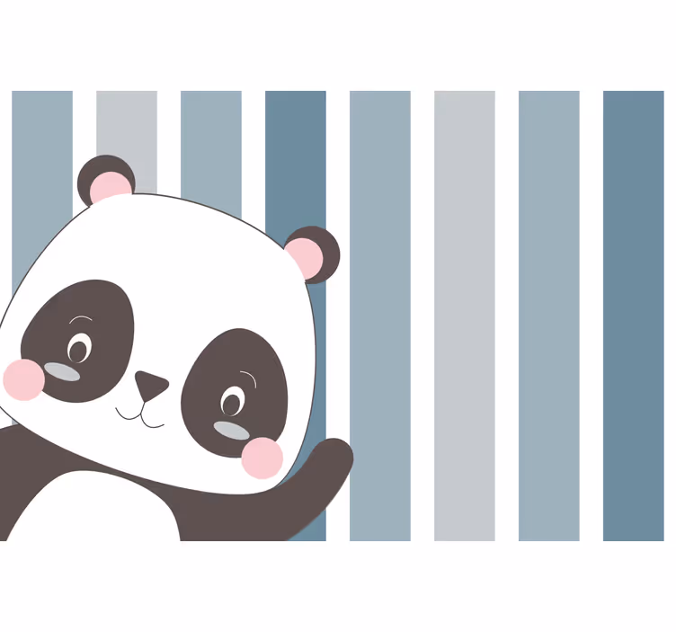 Roletai vaikų kambariui laimingas pandas juostelėmis - „Tenstickers“
