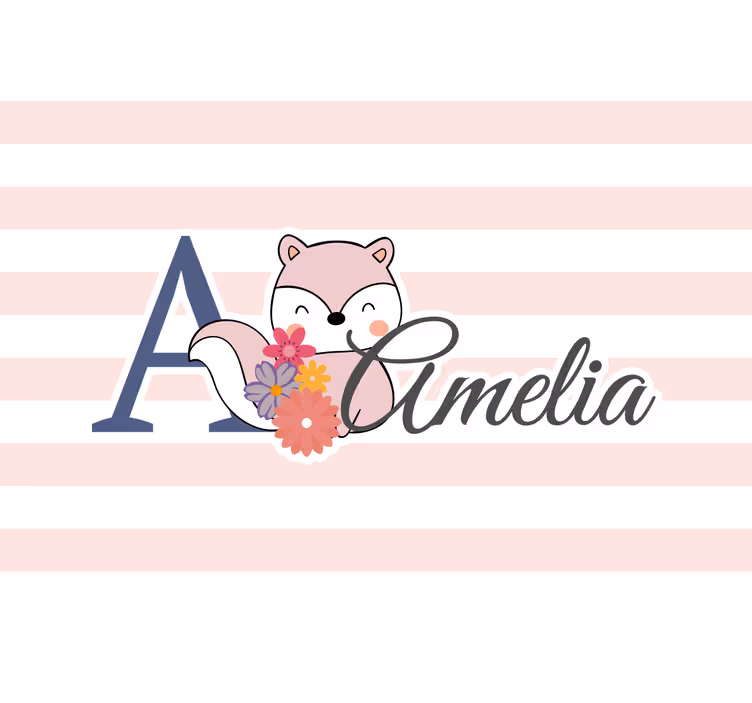 Roletai vaikų kambariui mielas gyvūnas voverė su vardu - „Tenstickers“