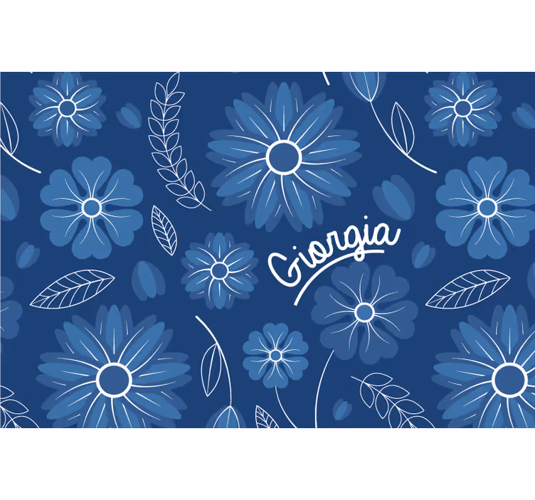 Roletai mėlyna elegantiško gėlių dizaino - „Tenstickers“