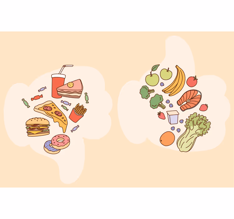 Roletai smėlio spalvos maisto formos grafika - „Tenstickers“