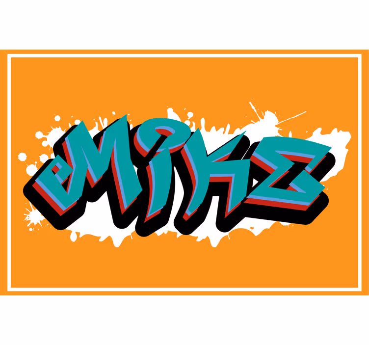 Roletai oranžinė laukinio stiliaus grafiti - „Tenstickers“