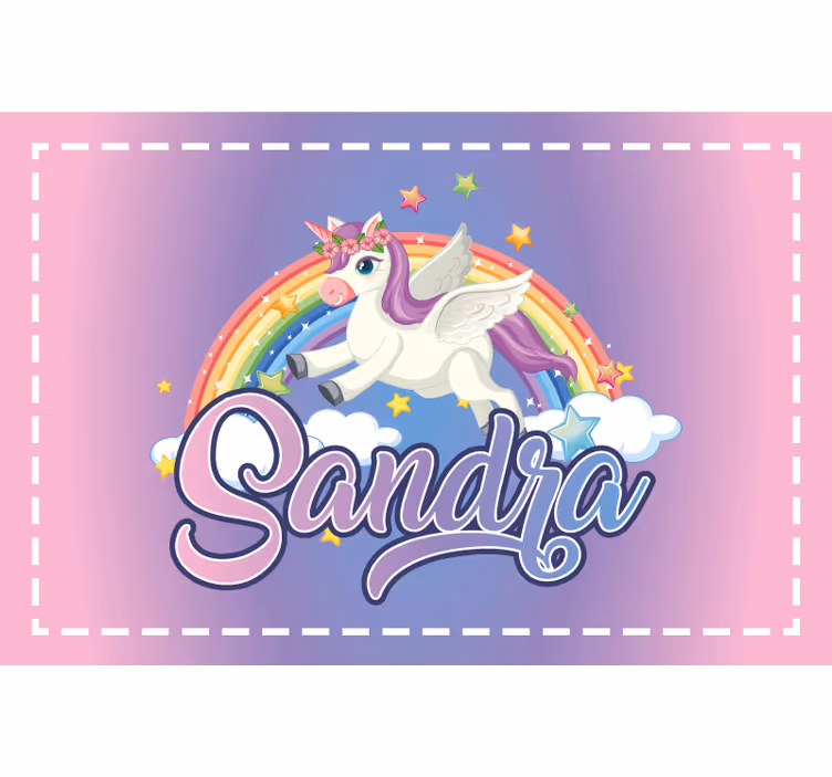 Roletai violetinė gražus unicornas pritaikomas vaikams - „Tenstickers“