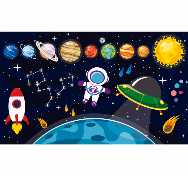 Roletai vaikų kambariui spalvinga animacinė erdvė - „Tenstickers“