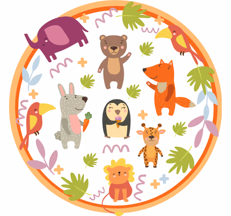 Roletai vaiku kambariui mieli piešti zoologijos gyvūnai - „Tenstickers“