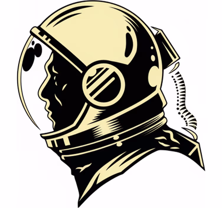 Roletai vaikų kambariui su vintage monokrominiu kosmonautu - „Tenstickers“