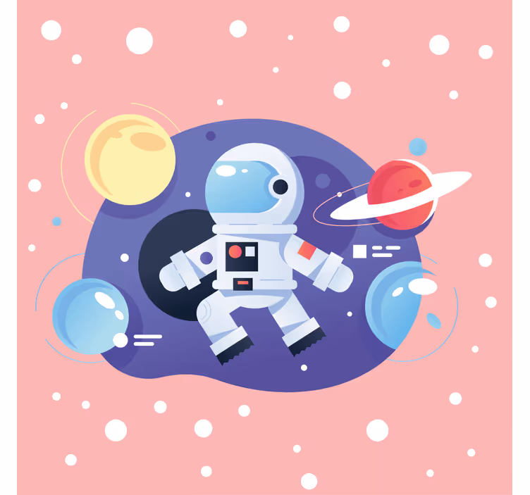 Roletai vaikų kambariui su įvairiais kosmonautų simboliais - „Tenstickers“