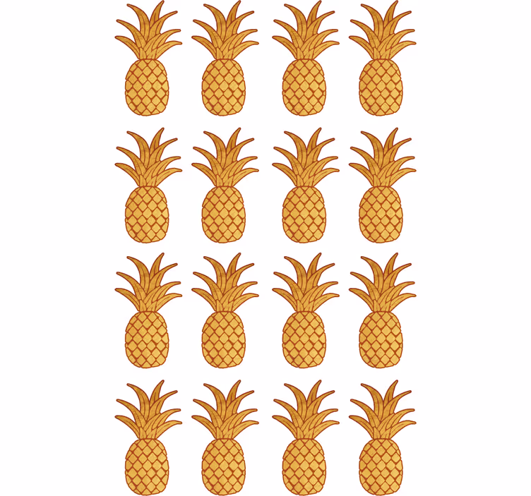 Roletai paaugliškas auksinė ananasų dvasia - „Tenstickers“