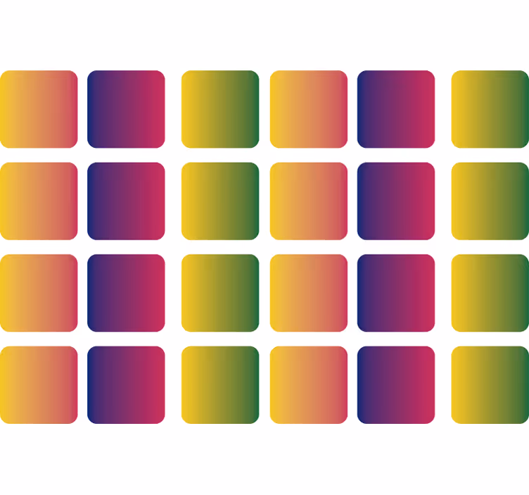 Roletai paaugliškas geometriniai kvadratai vaivorykštė - „Tenstickers“