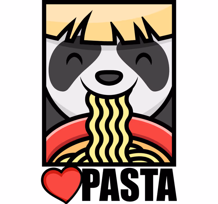 Roletai paaugliškas panda myli makaronus - „Tenstickers“