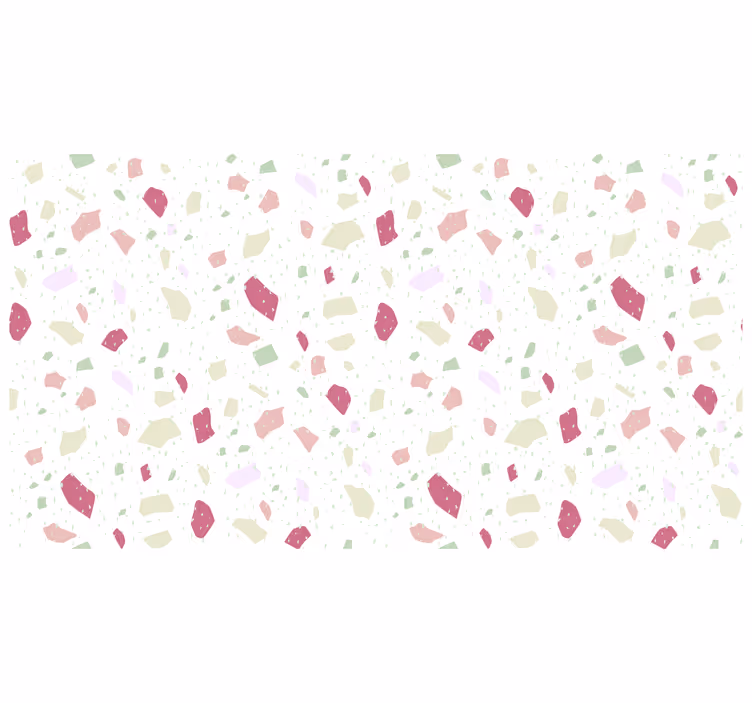 Roletai baltas pastelinių nelygių terrazzo - „Tenstickers“