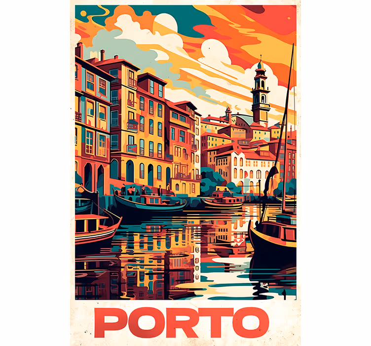 Roletai daugiau derliaus oporto vintage plakatas - „Tenstickers“