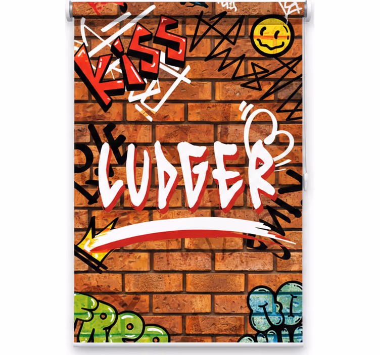 Roletai paaugliškas grafitis ant plytų - „Tenstickers“