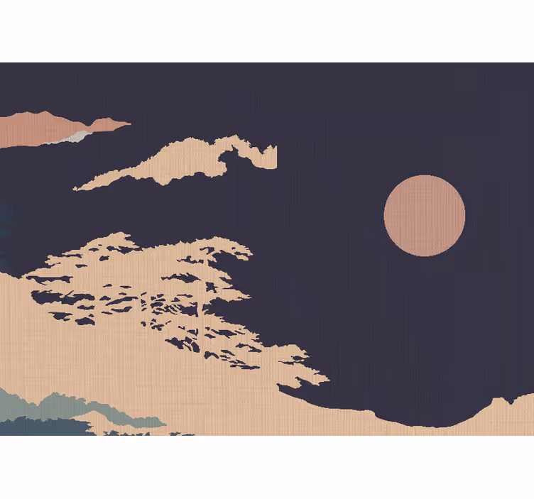 Roletai kaimiškas japandi stiliaus tamsus meninis miškas - „Tenstickers“