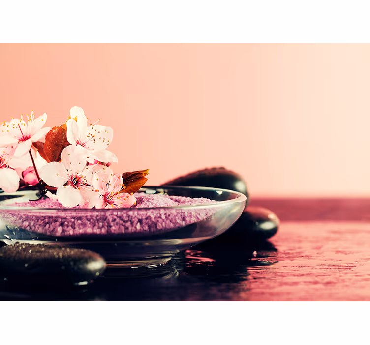 Roletai zen orchidų žiedų artimasis planas - „Tenstickers“