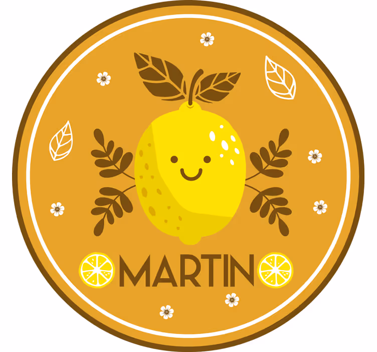 Roletai oranžinė šypsenų citrinos su personalizacija - „Tenstickers“