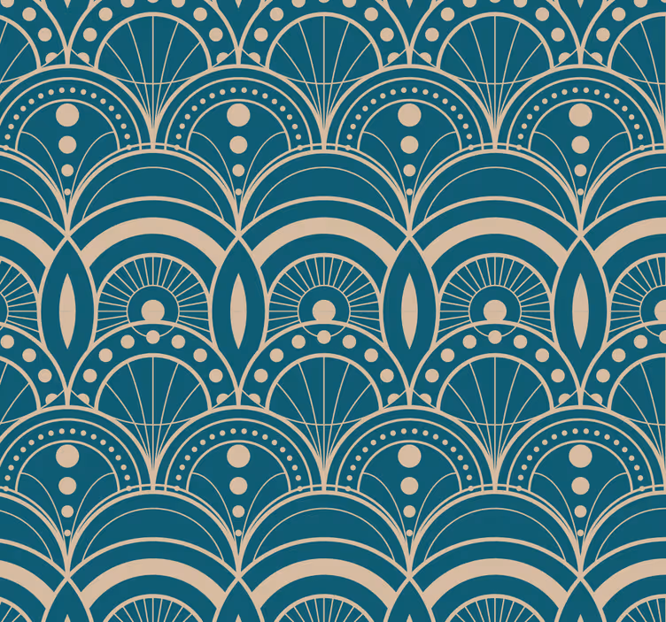 Klasikiniai roletai su vintage art deco tapetais - „Tenstickers“