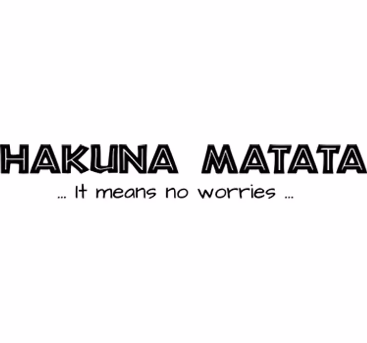 Roletai serialai ir filmas vaikams hakuna matata - „Tenstickers“