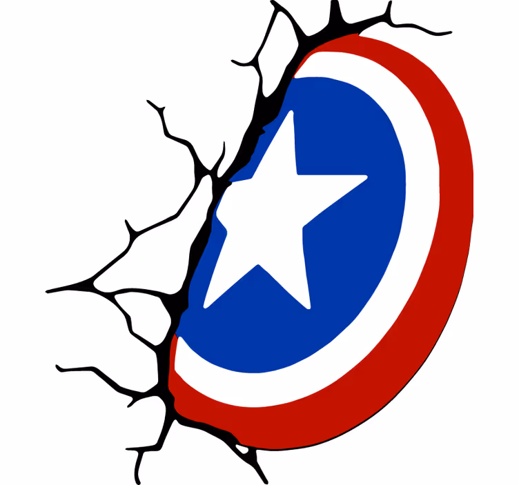Roletai super herojus kapitono amerikos skydas - „Tenstickers“