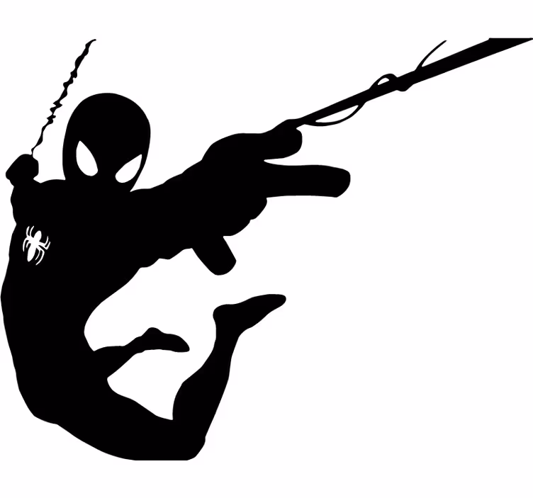 Roletai super herojus siluetas voro žmogus - „Tenstickers“