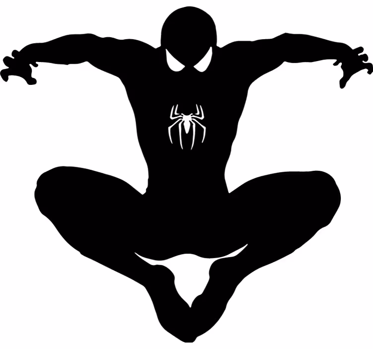 Roletai super herojus voratinklinio žmogaus siluetas - „Tenstickers“