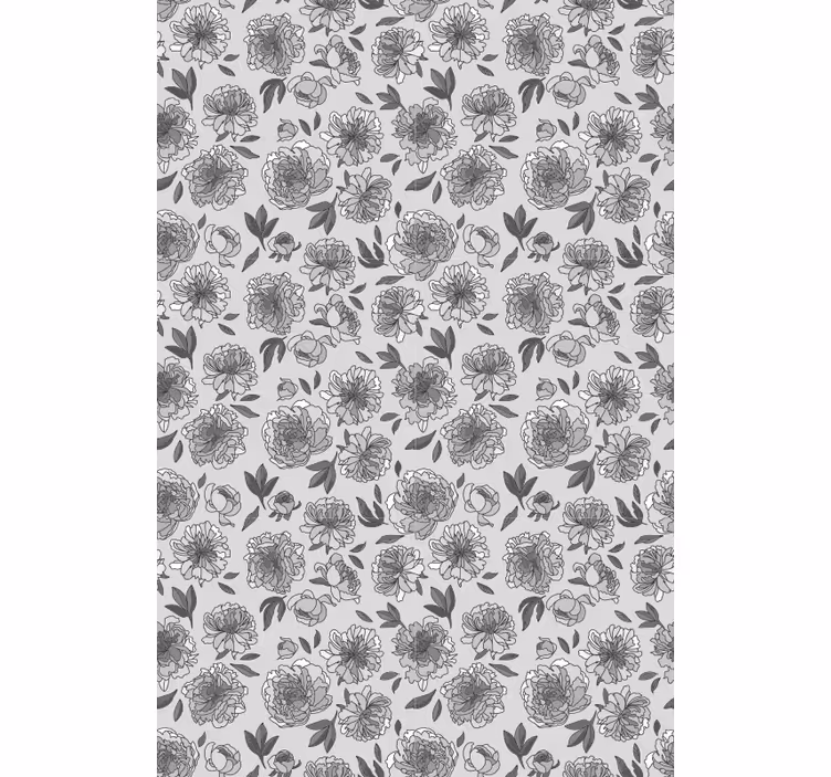Monochrominis bijūnų raštas Roletai gėlių - „Tenstickers“
