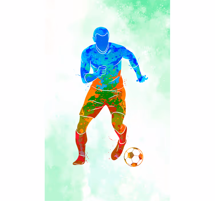 Akvarelės žaidėjų futbolo roletai - „Tenstickers“