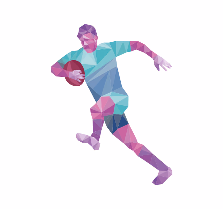 Geometrinio regbio žaidėjas Roletai sportas - „Tenstickers“