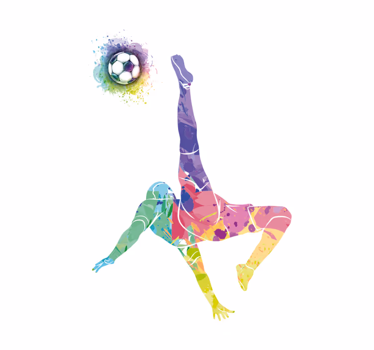 Akvarelės futbolininkas sportinis roletai - „Tenstickers“
