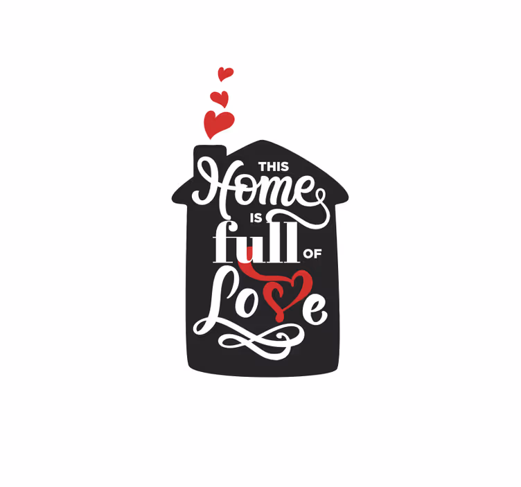 Namai pilni meilės ženklo Roletai romantiškas - „Tenstickers“
