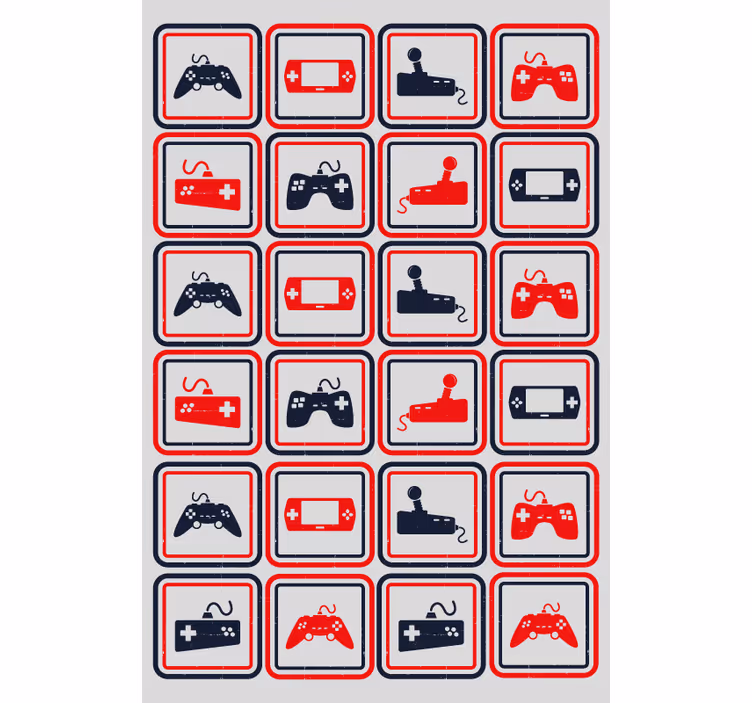 Retro pilka valdikliai geek ritininės žaliuzės - „Tenstickers“