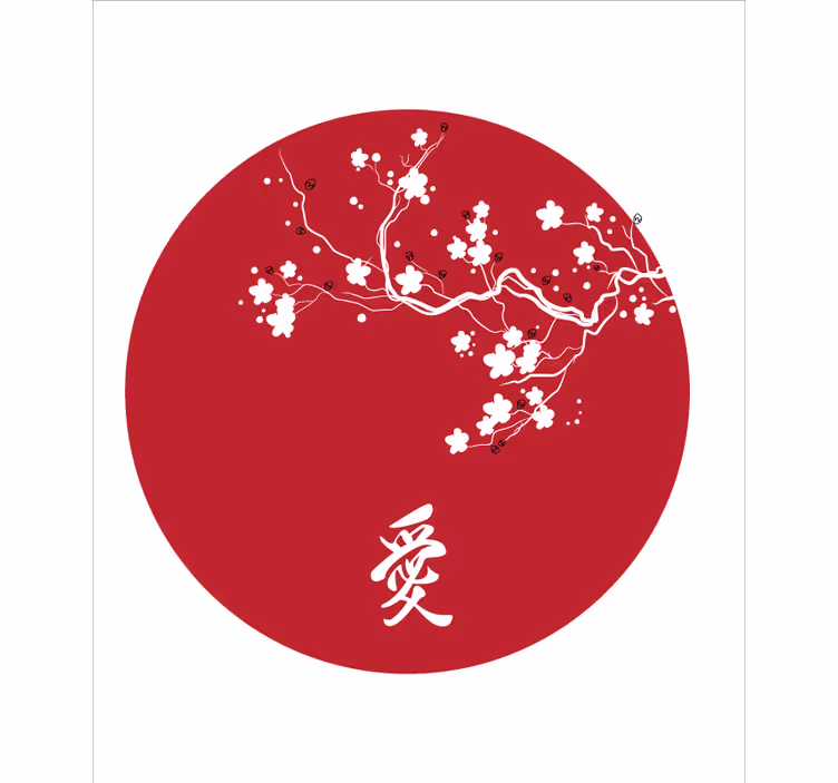 Japonų vyšnių ratas Roletai gėlių - „Tenstickers“