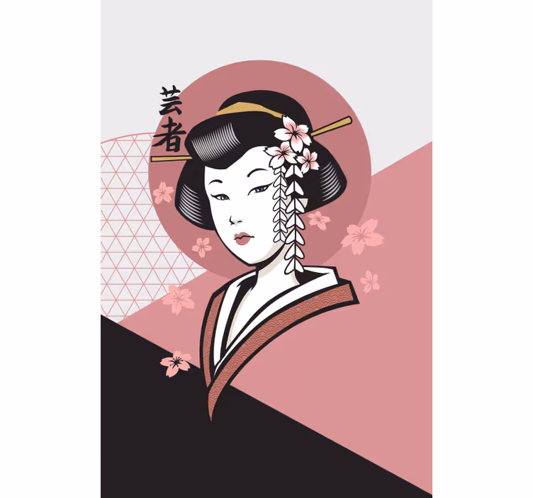 Elegantiška japonė roletai su piešiniu - „Tenstickers“