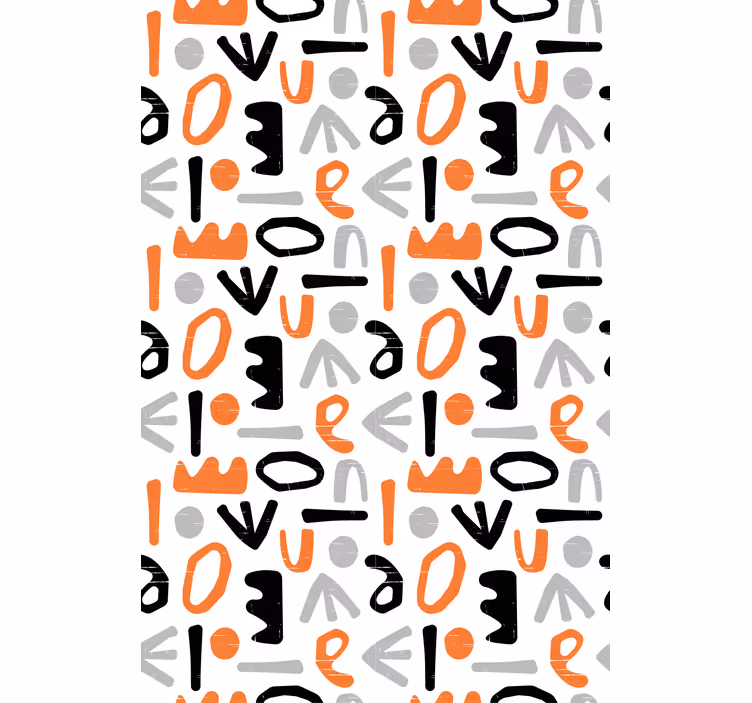 Geometrines raides Roletai su tekstu - „Tenstickers“