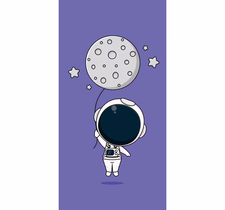 Astronautas laiko mėnulį Roletai linksma - „Tenstickers“