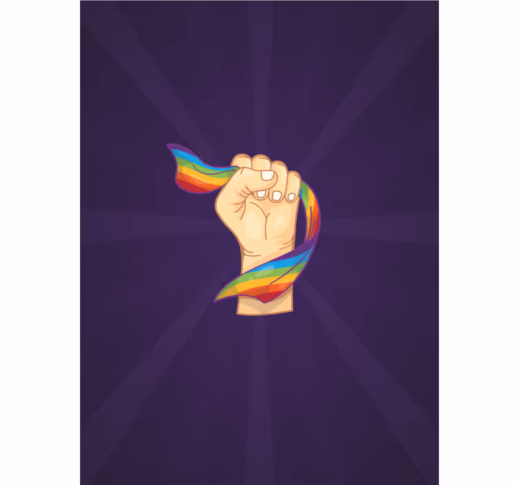Kumštis laikantis vaivorykštę Roletai originalus - „Tenstickers“