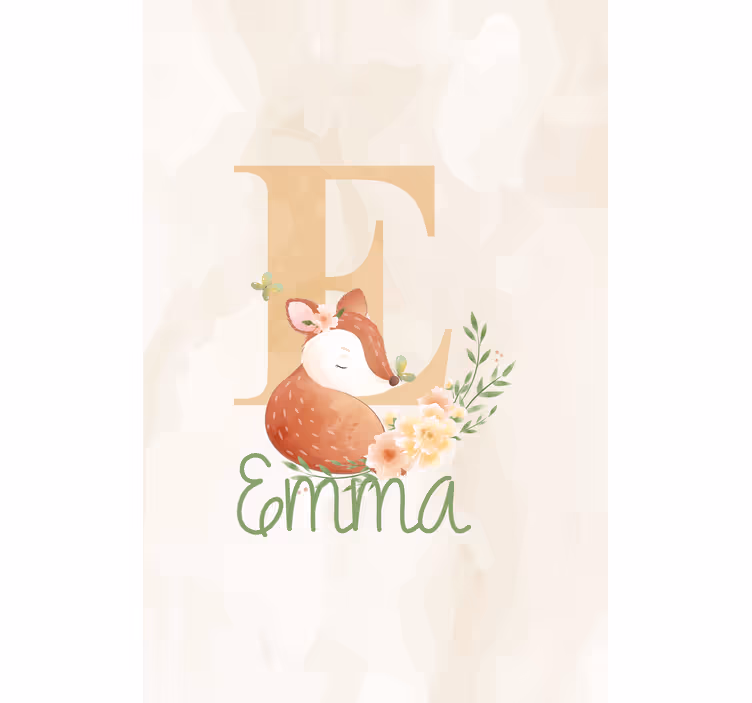 Lapė su inicialu ir vardu Roletai vaiku kambariui - „Tenstickers“