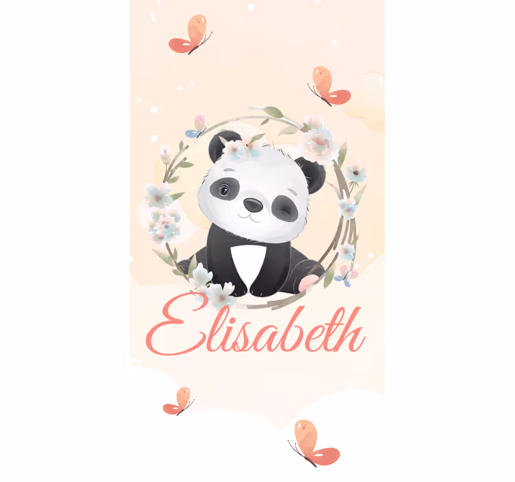 Kūdikis panda su vardu Roletai vaiku kambariui - „Tenstickers“