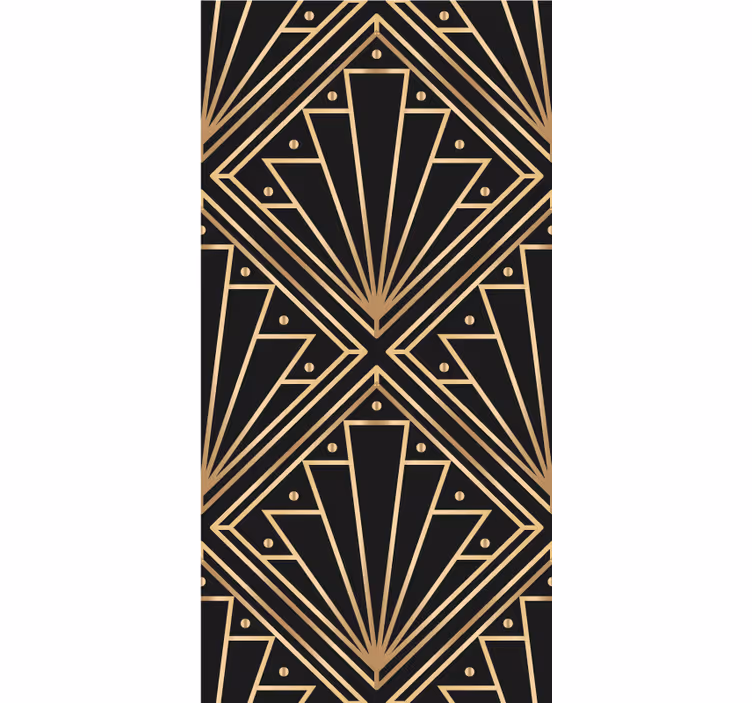 "art deco" aukso formų elegantiška roleta - „Tenstickers“