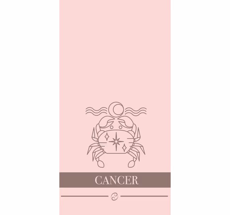 Vėžio zodiako emblema Roletai su tekstu - „Tenstickers“
