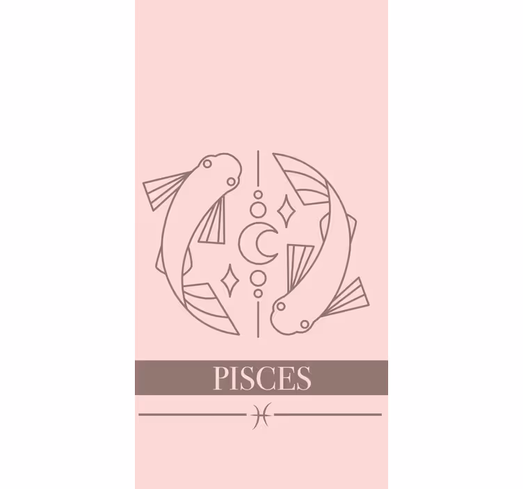 žuvų zodiako dizainas Roletai suasmenintas - „Tenstickers“