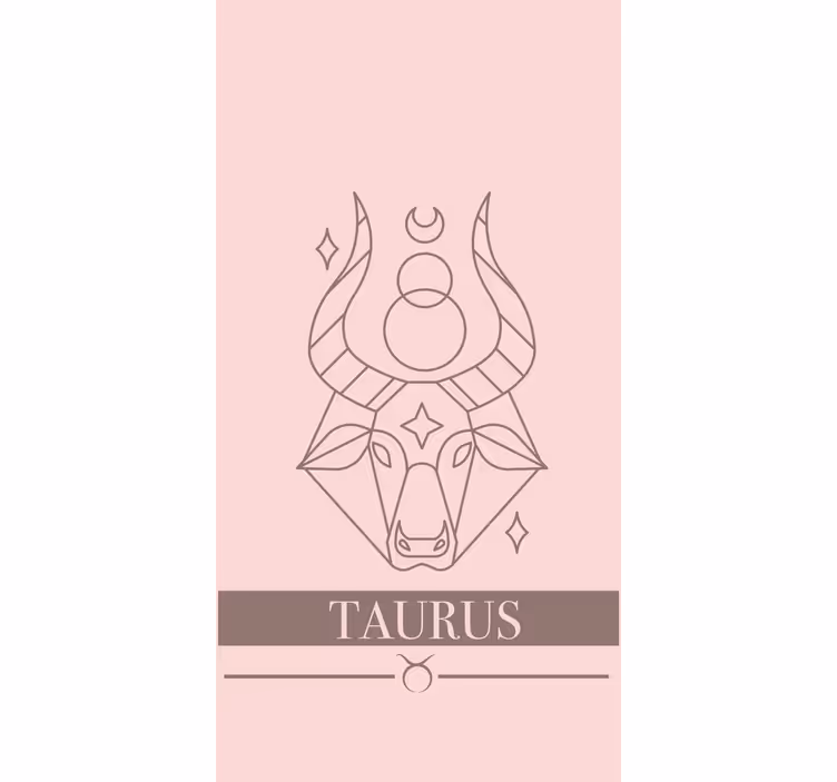 Roletai kitos žaliuzės taurus rožinė zodiako kortelė - „Tenstickers“