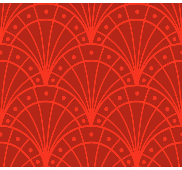 Elegantiškas raudonas art deco stilius Roletai svetainė - „Tenstickers“