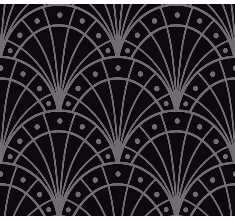 Elegantiškas juodas art deco stilius Roletai svetainė - „Tenstickers“