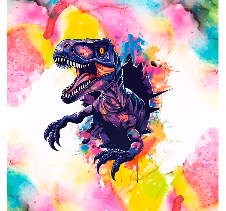 Sočiųjų spalvų velociraptor Roletai dinozauras - „Tenstickers“
