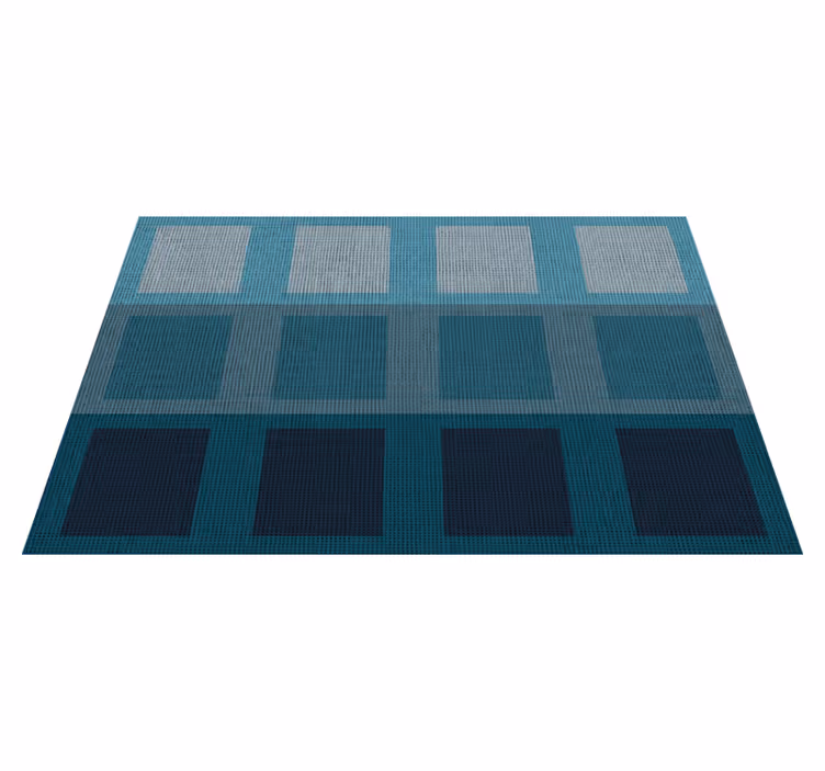 Mėlynos spalvos kvadratų modernūs placemats - „Tenstickers“