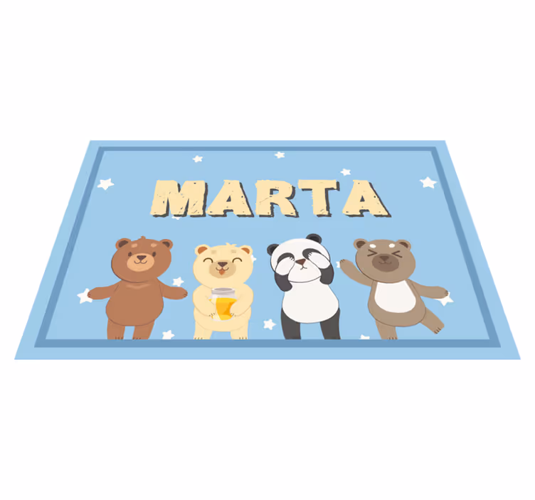 žavingas lokys, pritaikomi vaikų placemats - „Tenstickers“