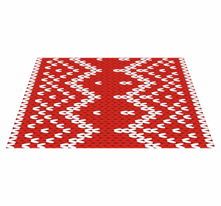 Tekstūruoti stalo padėkliukai raudonu geometriniu raštu - „Tenstickers“